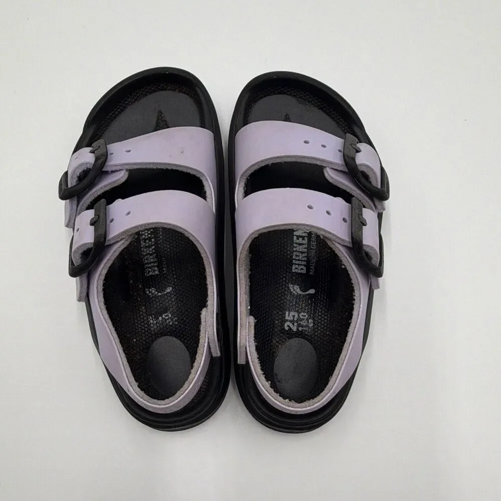 Birkenstock Milano Unisex Kids Sandals Purple/Black EU 25 US 7 Buckle